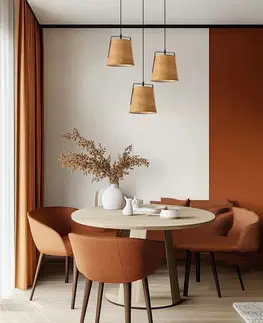 Stropná lampa Milbury čierna 1x40W E27 žlté tienidlo