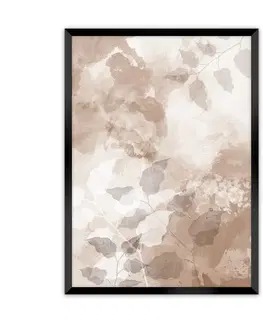 Dekoria Plagát Beige Art, 50 x 70 cm, Ramka: Czarna