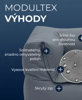 DEOKORK Záhradný textilný rohový diel MODULTEX (sivá) bez náplne