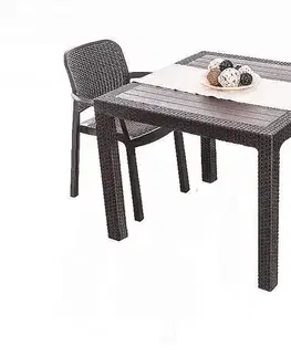 DEOKORK Záhradná ratanová zostava KARA MINI 1+2 (hnedá)