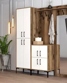 Predsieňová stena Berlin ABC - Walnut, White