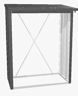 Biohort Drevník BIOHORT Woodstock 157 x 102 x 199 cm (tmavo šedá metalíza)