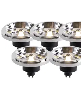Sada 5 stmievateľných LED žiaroviek GU10 AR111 11W 810lm 2700K