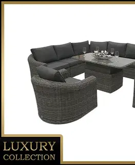 DEOKORK Ratanová modulová zostava BORNEO LUXURY pre 8 osôb (sivá)