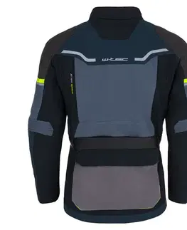 W-TEC Modock bunda čierno-modro-fluo žltá - 3XL