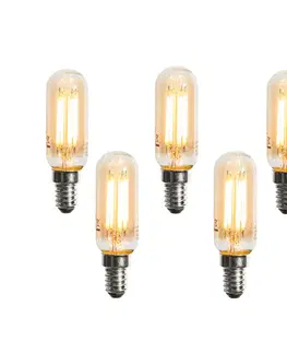 Sada 5 stmievateľných LED žiaroviek E14 zlatá T25 4W 300 lm 2200K