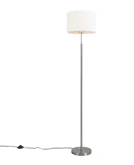 Moderná stojaca lampa biela okrúhla - VT 1