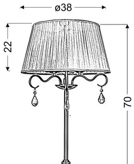 Stolová lampa Fiesta E14 Patina