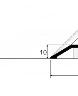 Prechodový ukončovací profil pre krytiny do 8 mm (samolepiaci) Šampaň E02
