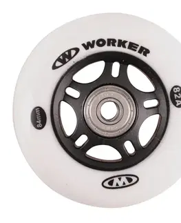 WORKER In-line 84mm a ložiska ABEC-9 chromeSet 4 ks