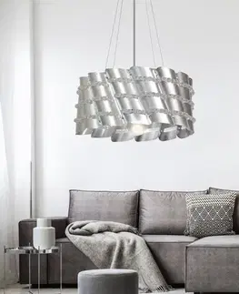 Závesná lampa s kovovým tienidlom a korálkami 60W Smile
