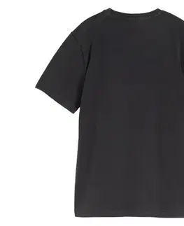 Detské základné tričko s optikou kyselinového prania Tom Tailor, coal grey
