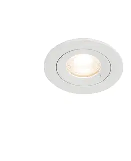 Inteligentné zapustené bodové svietidlo biele okrúhle IP44 vrátane Wifi GU10 50mm - Xena