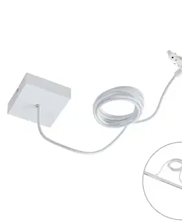 Napájací zdroj so štvorcovou montážnou doskou pre 1-fázovú lištu biely - Slimline