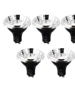 Sada 5 GU10 3-krokových stmievateľných Kelvin LED žiaroviek 70 mm 6 W 500 lm 2200 - 3600 K