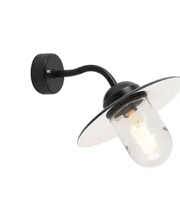 Vonkajšia nástenná lampa čierna IP44 - Mníchov
