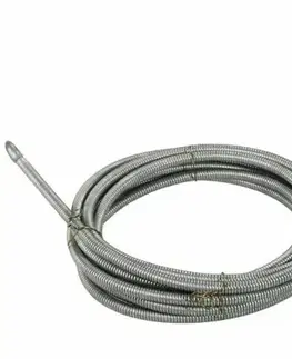 EXTOL PREMIUM Pružina kanalizačná 5m, priemer 6mm, krtko na čistenie odpadov, pochromovaná, Extol Premium