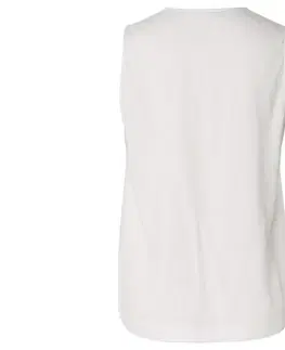 Bezrukávová ľanová blúzka, biela