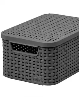 Košík S s vrchnákom Style 6l 205841 tmavošedý