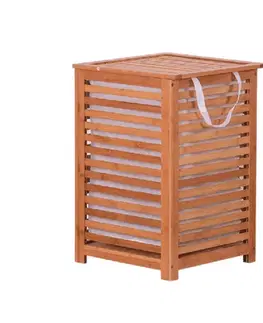 KONDELA Basket kôš na prádlo prírodná / béžová