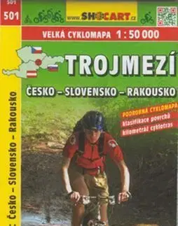 Trojmezí Česko - Slovensko - Rakousko cyklomapa 1 : 50 000