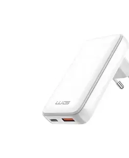 Winner Group - Nabíjací adaptér GaN 1× USB-A + 1× USB-C 30 W biely WINSIGA30CAZA