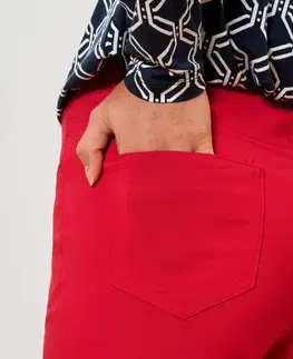 Bengalínové nohavice Bootcut, červené