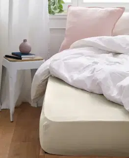 Napínacia plachta z česanej bavlny, nadmerná veľkosť, krémová