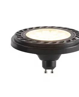 GU10 Stmievateľná LED AR111 Čierna 8W 600lm 2700K