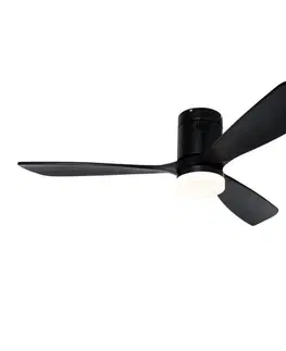 Stropný ventilátor čierny 132 cm vrátane LED stmievateľný s diaľkovým ovládaním - Sofia