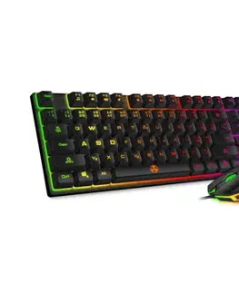CONNECT IT CKM-3200-CS - LED RGB drôtová herná klávesnica a myš čierna CKM-3200-CS