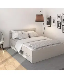 KONDELA Michigan New 140 posteľový rám s úložným priestorom kašmír