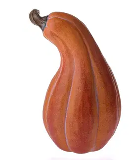 Jesenná dekorácia Tekvička oválna oranžová, 27 x 42,2 x 23,7 cm, Mg