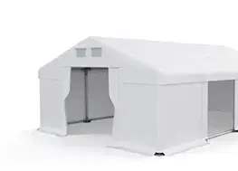 Skladový stan 5x10x2,5m strecha PVC 560g/m2 boky PVC 500g/m2 konštrukcie ZIMA PLUS Zelená Zelená Zelená