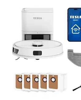 TESLA Electronics RoboStar - Inteligentný robotický vysávač 3v1 3200 mAh Wi-Fi biely ROBIQ660PWHT