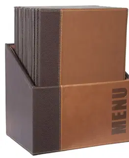 SECURIT Box s jedálnymi lístkami TRENDY, svetlo-hnedá (20 ks)