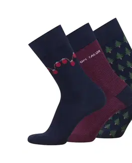 Ponožky Tom Tailor »Xmas Box«, 3 páry, Dark Navy
