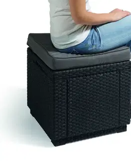 Záhradný taburet CUBE Allibert