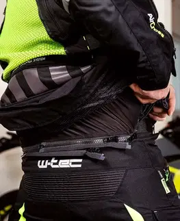 W-TEC Aircross bunda čierna-fluo žltá - 3XL