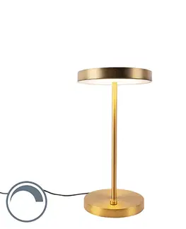 Moderná stolná lampa bronzová vrátane LED - Disco