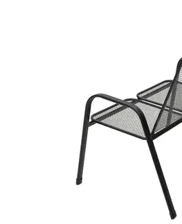 DEOKORK Kovová lavice GREY (čierna)