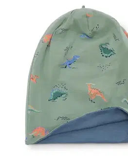 Detská obojstranná čiapka, dinosaurus