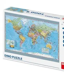 Puzzle Politická mapa sveta 1000 Dino