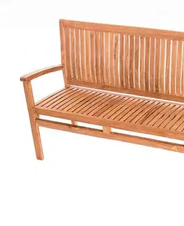 DEOKORK Záhradná teaková lavica HARMONY 180 cm