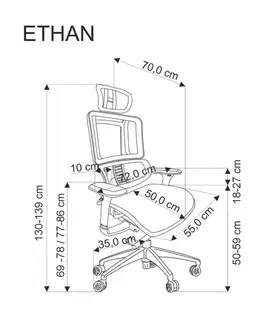 Kancelárske kreslo ETHAN Halmar