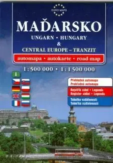 Maďarsko a Střední Evropa tranzit 1:500 000, 1:1 650 000