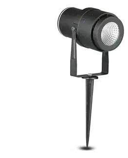  LED Vonkajšia lampa LED/12W/100-240V IP65 čierna - zelené svetlo 7546