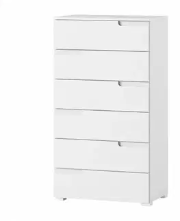 CELENE komoda 3 biela/biely lesk