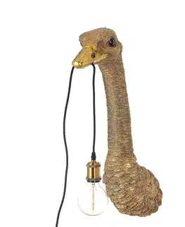 Dekoria Nástenné svietidlo Gold Ostrich 72cm, 18,5 x 25 x 72 cm 