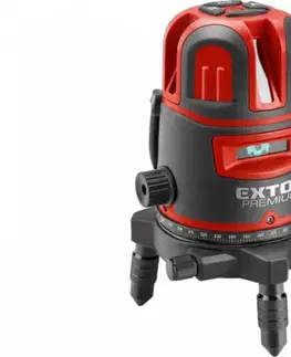 EXTOL PREMIUM Laser krížový samonivelačný, 1H-4V-1B, zel.laser, 5,2Ah Li-on